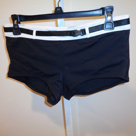Nike | Swim | Nike Womens Swim Bottom Shorts Size Black White Swimsuit ...